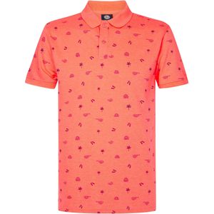 Petrol Industries - All-over Print Polo Outer Banks - Rood - M - Poloshirts