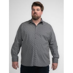 Petrol Industries - Plus Size All-over print Overhemd Interior - Blauw - 6XL - Plus Size