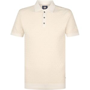 Petrol Industries - Knitted Polo Oceanstone - Wit - S - Gebreide Truien