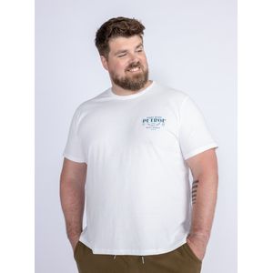 Petrol Industries - Plus Size Backprint T-shirt Charging - Wit - 3XL - T-shirts met korte mouwen