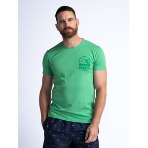 Petrol Industries - Backprint T-shirt Drifter - Groen - S - T-shirts met korte mouwen