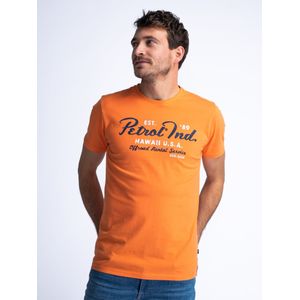 Petrol Industries - Artwork T-shirt Bonfire - Oranje - L - T-shirts met korte mouwen