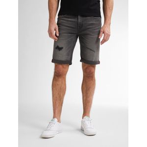 Petrol Industries - Boyd Ripped Denim Short Flamingstone - Zwart - S - Korte spijkerbroeken