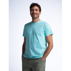 Petrol Industries - Gestreept T-shirt Beachside - Blauw - L - T-shirts met korte mouwen