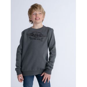 Petrol Industries - Artwork Sweater Downers Grove - Grijs - 140 - Truien