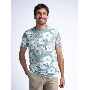 Petrol Industries - Botanical T-shirt Sanibel Island - Grijs - M - T-shirts met korte mouwen