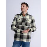 Petrol Industries - Geruit Overhemd Streator - Bruin - L - Overhemd met lange mouwen
