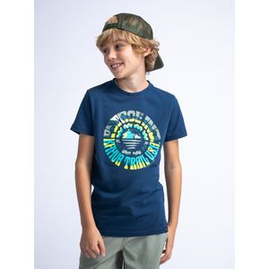 Petrol Industries - Artwork T-shirt Horizon - Blauw - 164 - T-shirts met korte mouwen