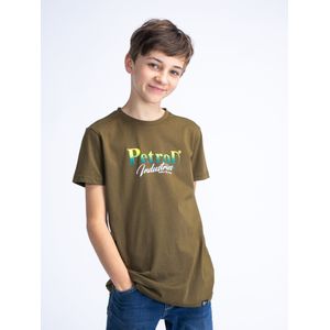 Petrol Industries - Artwork T-shirt Breezeway - Groen - 164 - T-shirts met korte mouwen