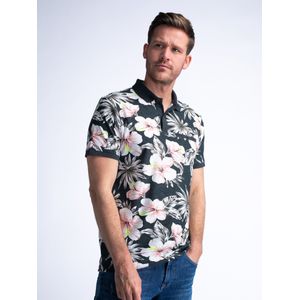 Petrol Industries - Botanical Polo Rove - Grijs - XL - Poloshirts