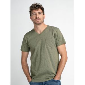 Petrol Industries - Print T-shirt - Groen - L - T-shirts met korte mouwen