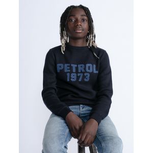 Petrol Industries - Artwork Gebreide sweater Bloomington - Zwart - 104 - Truien