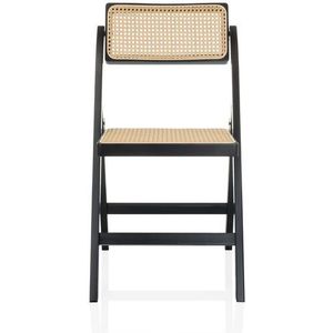 TUDELA BAMBOO - Klapstoel Zwart/Bruin