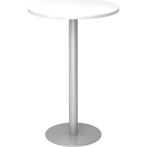 Vergadertafel | Wit/zilver | ÿ 80 x 111,6 cm | Bistro H80R S
