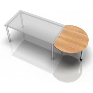 RA80 - Aanschuiftafel 80x100 Walnoot