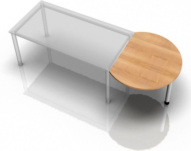 RA80 - Aanschuiftafel 80x100 Walnoot
