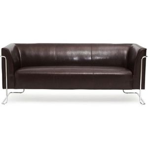 Loungebank | Kunstleder | Bruin | Curacao | 3-Zits