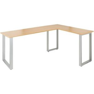 WORKSPACE BASIC I | 165x120 - Hoekbureau Beuken / Zilver