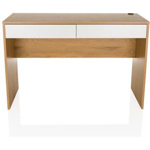 BERGA - Bureau - Wit/Eiken - Praktisch en Universeel Toepasbaar