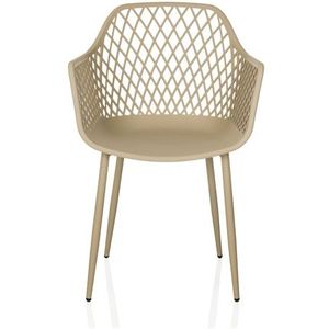 BEGIO L - Outdoor Stoel - Khaki - Schelpstoel met Scandinavische Charme
