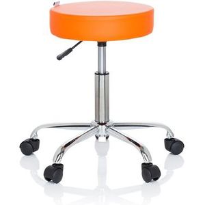 Werkkruk/Verhoogde Bureaustoel | Kunstleder | Oranje | Operator II