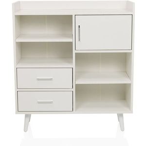 MYRDAL - Commode - Wit - Hout - Met 2 Skuffer en 2 Open Ruimtes