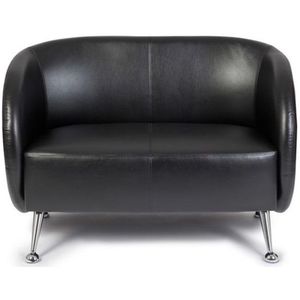 Loungebank - Kunstleder - Zwart - ST. Lucia - 2-Zits
