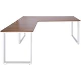 WORKSPACE XL I | 180x180 - Hoekbureau Walnoot / Wit