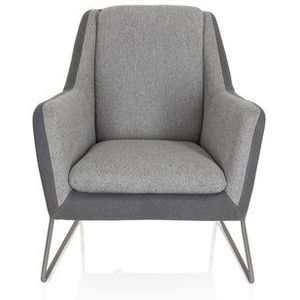 LAGUN | 1-Zits - Gestoffeerde fauteuil Lichtgrijs / donkergrijs