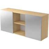 Dressoir met Schuifdeuren | Grafiet/Zilver | 160 x 42 x 74,8 cm | Kapa 1780