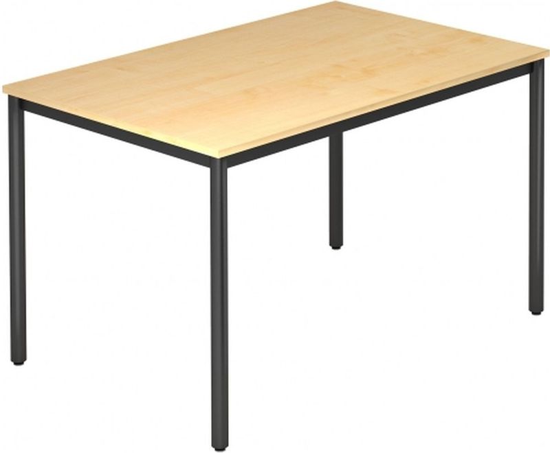 Vergadertafel | Esdoorn/Zwart | 120 x 80 cm | Doran Dr12 D