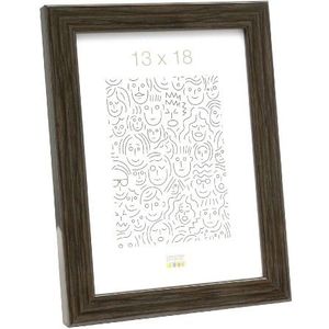 Deknudt Smalle kader in grijs-bruine wortelhout kleur 13x18 S46RH7
