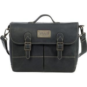 Gillis London Trafalgar Leather Bag Attaché Vintage Black