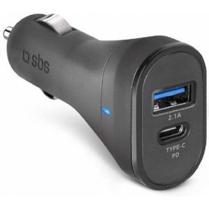 SBS Car Charger 3.1A with Type C and USB