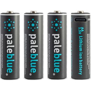 Pale Blue 4x AA Lithium 1,5V oplaadbare batterij met USB-C