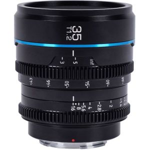 Sirui Nightwalker Series 35mm T1.2 S35 Manual Focus Cine Lens E Mount, zwart