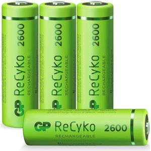 GP NiMH ReCyko AA 2600mAh 1,2V oplaadbaar, 4 stuks