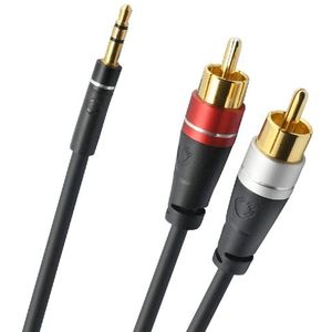 Oehlbach SL AUDIO Kabel 3.5 - 2xRCA 1,0m Zwart