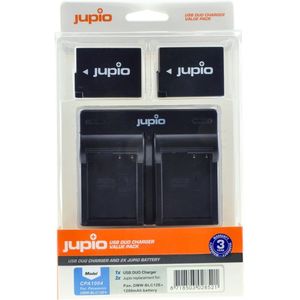 Jupio Kit met 2x Battery DMW-BLC12E + USB Dual Charger