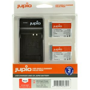 Jupio Kit met 2x Battery NB-13L + USB Single Charger