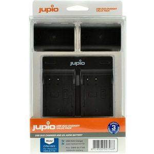 Jupio Kit met 2x Battery DMW-BLF19E 1860mAh + USB Dual Charger