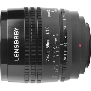 Lensbaby Velvet 56 Zwart Canon