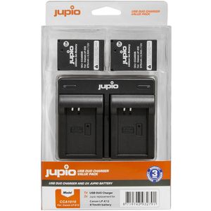 Jupio Value Pack: 2x Battery LP-E12 + USB Dual Charger