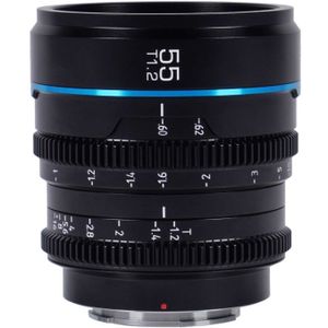 Sirui Nightwalker Series 55mm T1.2 S35 Manual Focus Cine Lens RF Mount, zwart