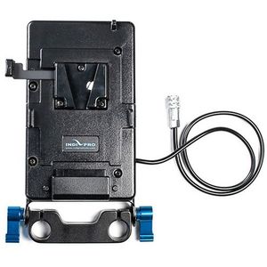 IndiPro V-Mount Plate for Blackmagic Pocket Cinema Camera 4K en 6K w/ 15mm Rod System (16")