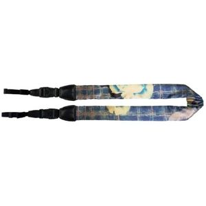 GGS SCS-01 silk scarf camerariem bloemenprint blauw