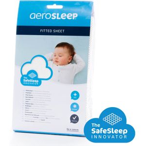 AeroSleep® SafeSleep Hoeslaken - wieg - 90 x 40 cm - Wit