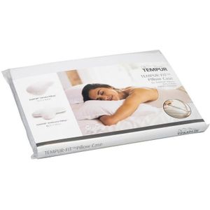 TEMPUR-FIT™ Kussensloop - Wit - voor Original Queen, Symphony en Millennium Hooofdkussens - tot 65 cm breed - Stretch Jersey