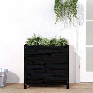 Plantenbak Verhoogd Massief /  82.5 x 40 x 78 cm / Zwart grenenhout