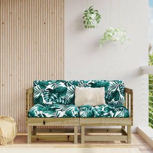 Bali Loungeset Met Kussens /  Bruin / 2x hoek